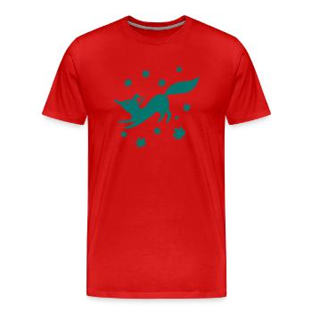 Fox - Animal, Zoo, Animal Lover, Nature Conservation - Men's Premium Organic T-Shirt - red - Front - Damien (186cm)