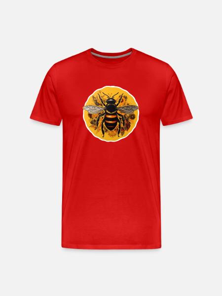 Honeybee - Men's Premium Organic T-Shirt - red