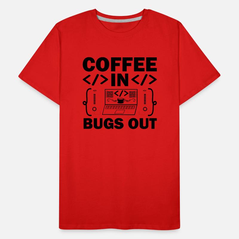 Kaffee-Codierung Programmierer Programmierer Entwickler Nerd Coff Männer Premium Bio T-Shirt
