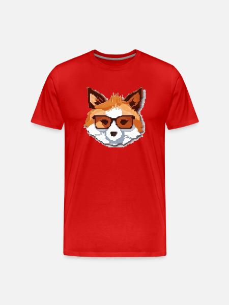 Pixoto der Fuchs - Männer Premium Bio T-Shirt - Rot