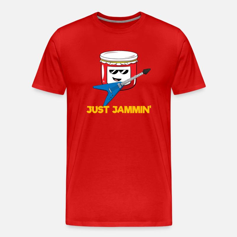 Jam Worth Gitarrist - Männer Premium Bio T-Shirt - Rot