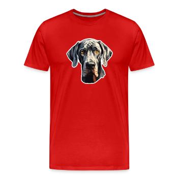 Great Dane - Men's Premium Organic T-Shirt - red - Front - Damien (186cm)
