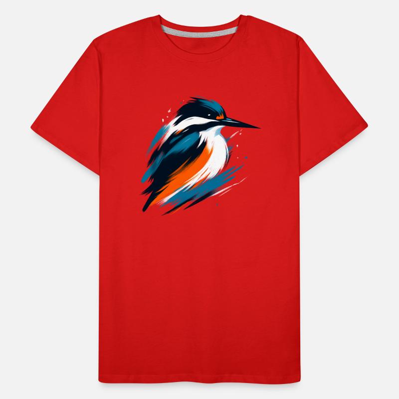 Dynamischer Eisvogel Männer Premium Bio T-Shirt