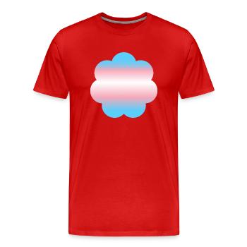 Fierté transgenre subtile - T-shirt bio Premium Homme - rouge - Devant - Damien (186cm)