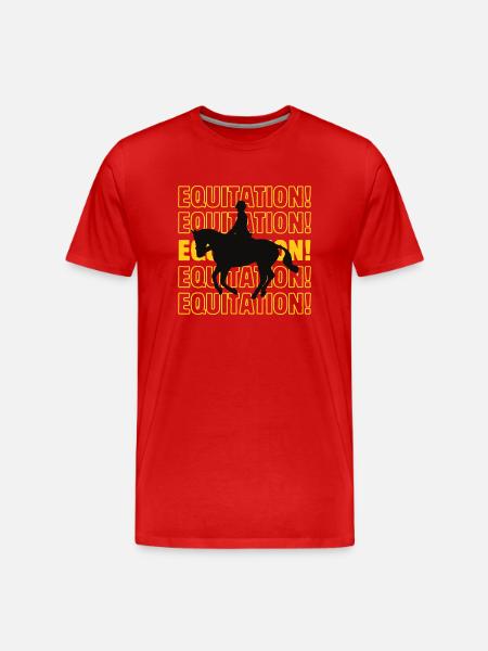 Reiten - Männer Premium Bio T-Shirt - Rot