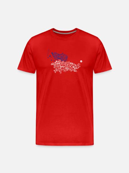 Fahrradland Schleswig-Holstein - Männer Premium Bio T-Shirt - Rot