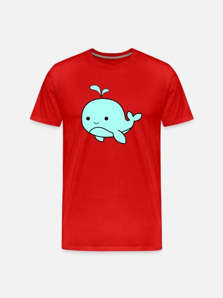 Baby Whale 02 - Men's Premium Organic T-Shirt - red