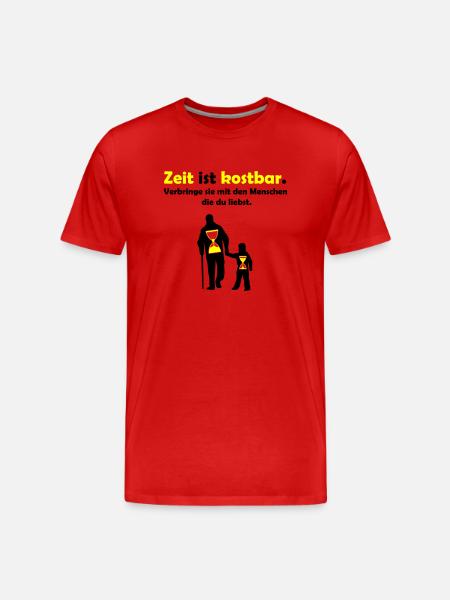 Time is precious - Men's Premium Organic T-Shirt - red
