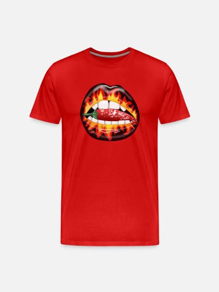 Mouth pepperoni - Men's Premium Organic T-Shirt - red