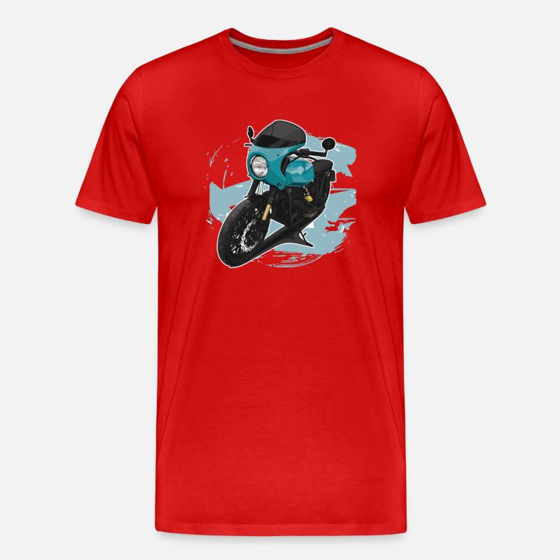 Bobber // Custom // Motorrad - Männer Premium Bio T-Shirt - Rot