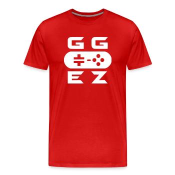 GG EZ - T-shirt bio Premium Homme - rouge - Devant - Damien (186cm)