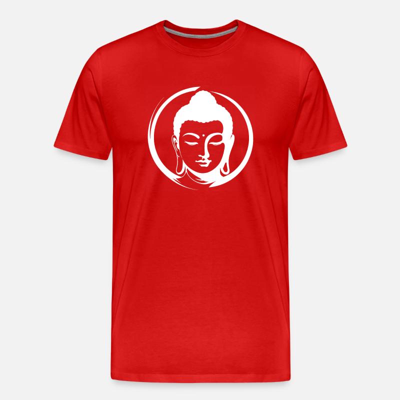 Buddha - Männer Premium Bio T-Shirt - Rot