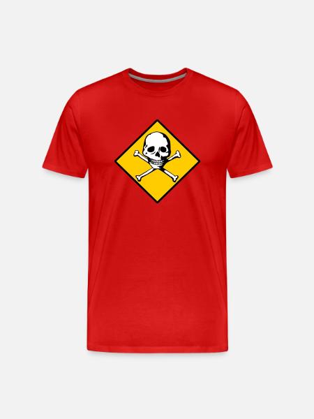 Skull and bones - Men's Premium Organic T-Shirt - red