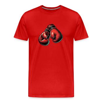 boxing gloves - Men's Premium Organic T-Shirt - red - Front - Damien (186cm)