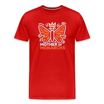 Les papillons monarques : rois des cieux - T-shirt bio Premium Homme - rouge - Devant - Damien (186cm)