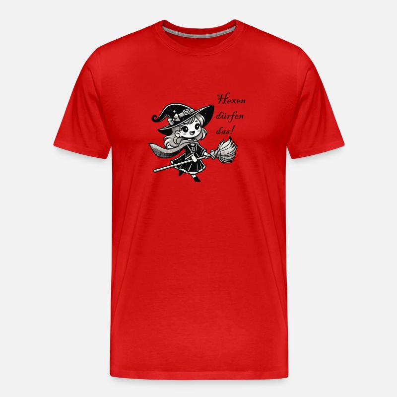 hexe comic - Männer Premium Bio T-Shirt - Rot