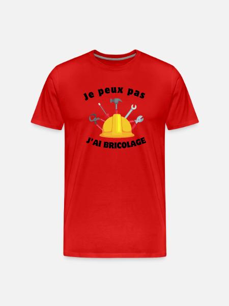 Ich kann nicht DIY - Männer Premium Bio T-Shirt - Rot