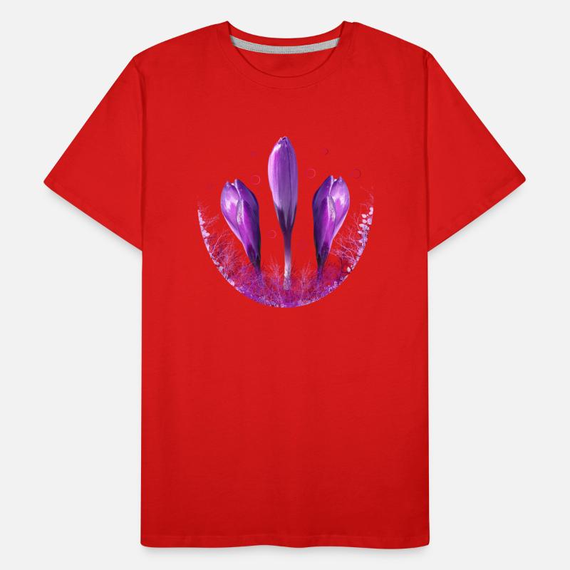 Crocus Crocus Fleurs Violettes T-shirt bio Premium Homme