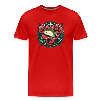 Taco Lovers Taco Tuesday - Men's Premium Organic T-Shirt - red - Front - Damien (186cm)