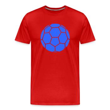Handball Ball - Männer Premium Bio T-Shirt - Rot - Vorne - Damien (186cm)