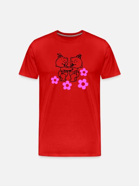 twingirls2 - T-shirt bio Premium Homme - rouge