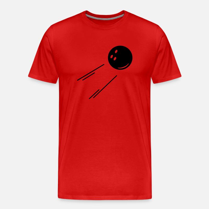 bowling kugel (1c) - Männer Premium Bio T-Shirt - Rot