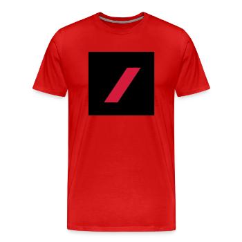 grade pompier 1ere classe - T-shirt bio Premium Homme - rouge - Devant - Damien (186cm)