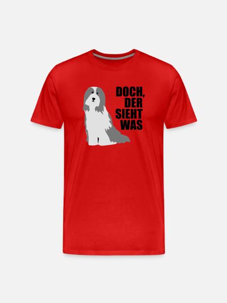 Bearded Collie - T-shirt bio Premium Homme - rouge