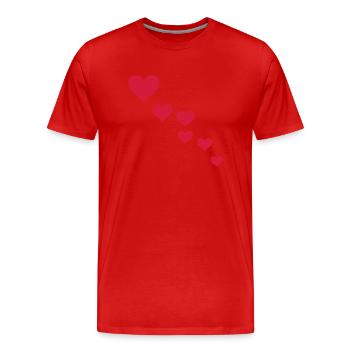 herzen - T-shirt bio Premium Homme - rouge - Devant - Damien (186cm)