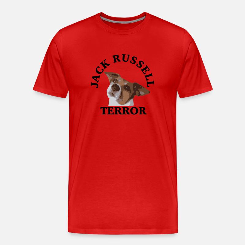 Jack Russell terror2 - Männer Premium Bio T-Shirt - Rot