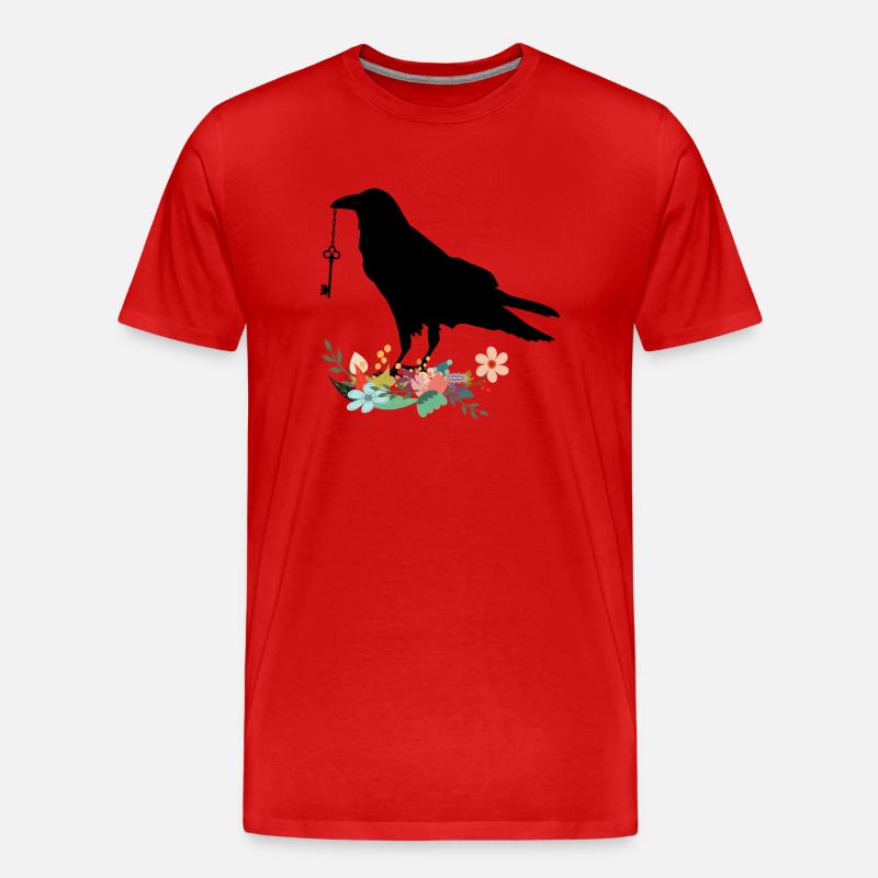 corbeau - T-shirt bio Premium Homme - rouge
