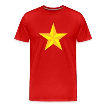 stern goldgelb - Männer Premium Bio T-Shirt - Rot - Vorne - Damien (186cm)