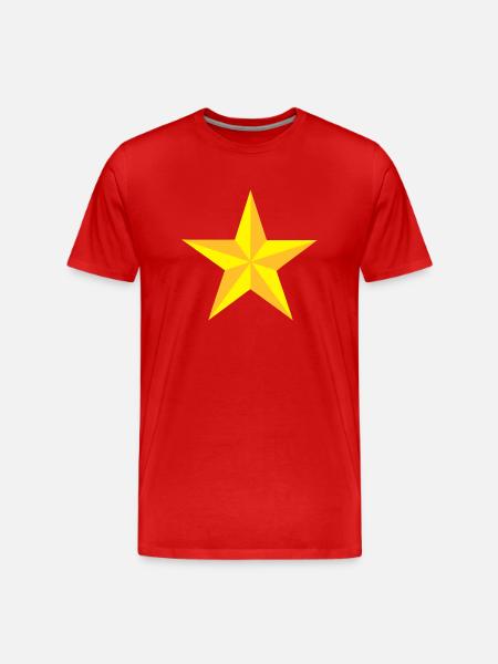 star - Men's Premium Organic T-Shirt - red