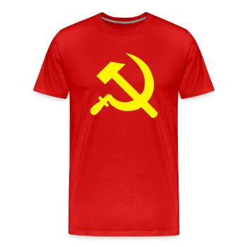marteau et la faucille - T-shirt bio Premium Homme - rouge - Devant - Damien (186cm)