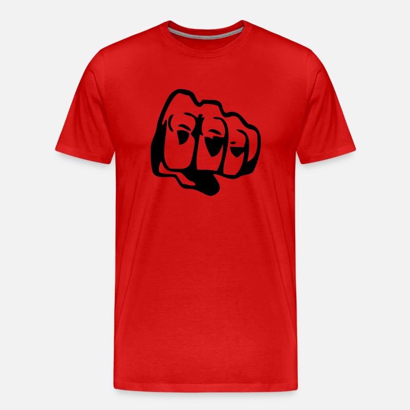 faust - Männer Premium Bio T-Shirt - Rot