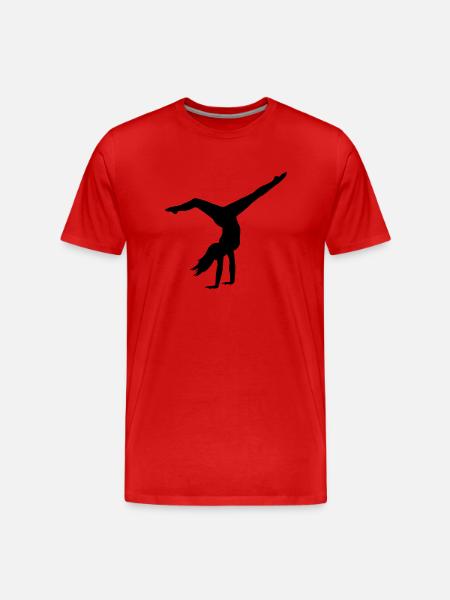 Turnen Handstand - Männer Premium Bio T-Shirt - Rot