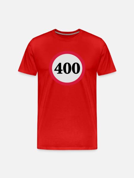 geschwindigkeitstafel_400 - Männer Premium Bio T-Shirt - Rot