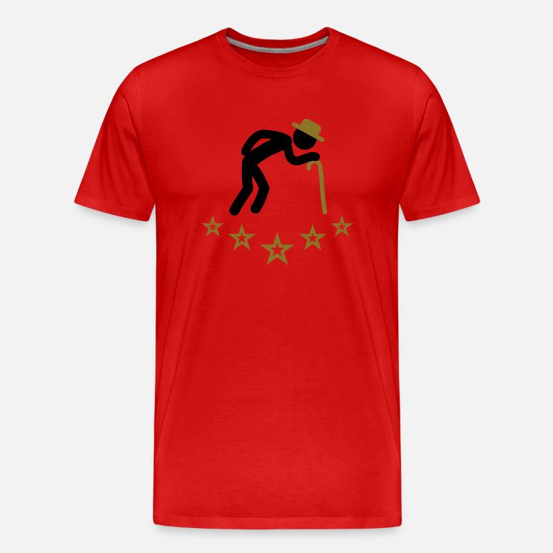 Old Man - Männer Premium Bio T-Shirt - Rot
