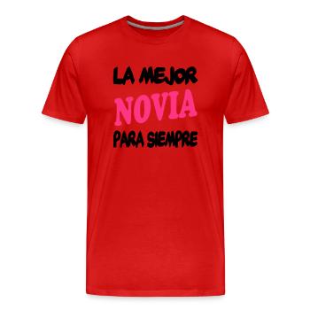 La mejor novia para siempre 111 - T-shirt bio Premium Homme - rouge - Devant - Damien (186cm)
