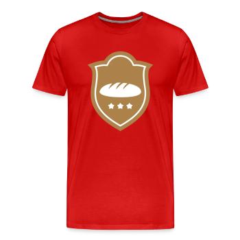 Boulanger - Boulangerie - T-shirt bio Premium Homme - rouge - Devant - Damien (186cm)