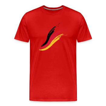 allemagne drapeau pays fier patrie allemand tri - T-shirt bio Premium Homme - rouge - Devant - Damien (186cm)