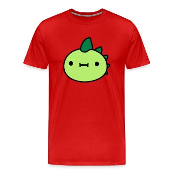 dinosaurier kopf gesicht - Männer Premium Bio T-Shirt - Rot - Vorne - Damien (186cm)