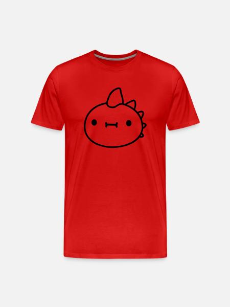 baby dinosaur head - Men's Premium Organic T-Shirt - red