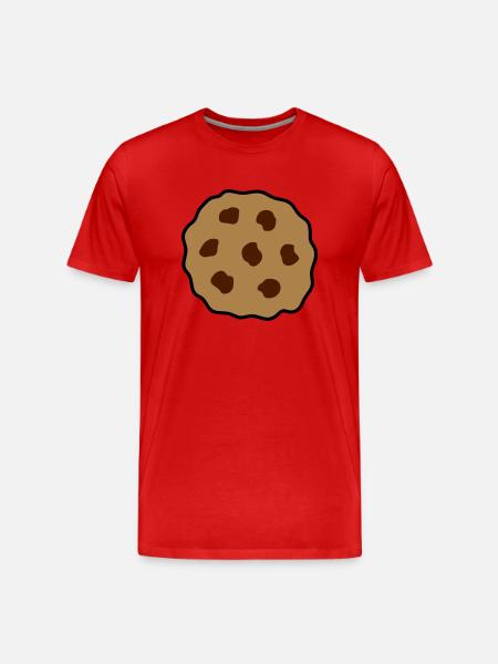 cookie biscuit cookies - Men's Premium Organic T-Shirt - red