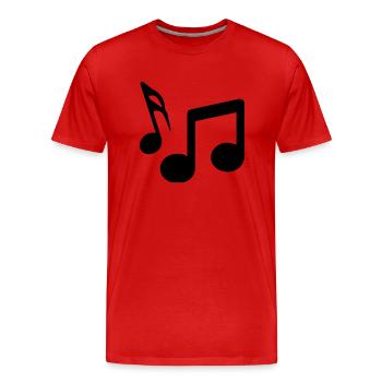 Musiknoten zeichen - Männer Premium Bio T-Shirt - Rot - Vorne - Damien (186cm)
