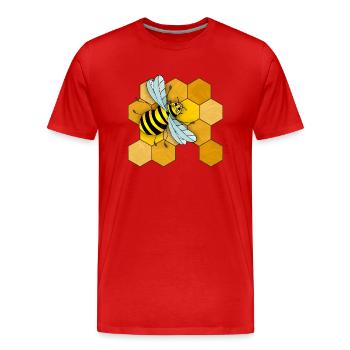 Insecte - T-shirt bio Premium Homme - rouge - Devant - Damien (186cm)