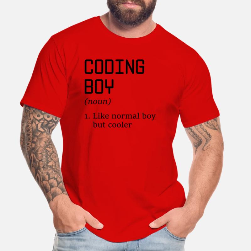 Coding Boy Definition Noun Software Developer Prog Männer Premium Bio T-Shirt