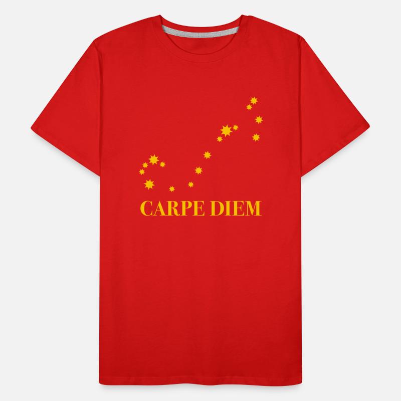 Carpe Diem nutze den Tag Sternbild Skorpion Himmel Männer Premium Bio T-Shirt