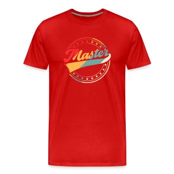 Masterabschluss Uni Master Geschenk - Männer Premium Bio T-Shirt - Rot - Vorne - Damien (186cm)