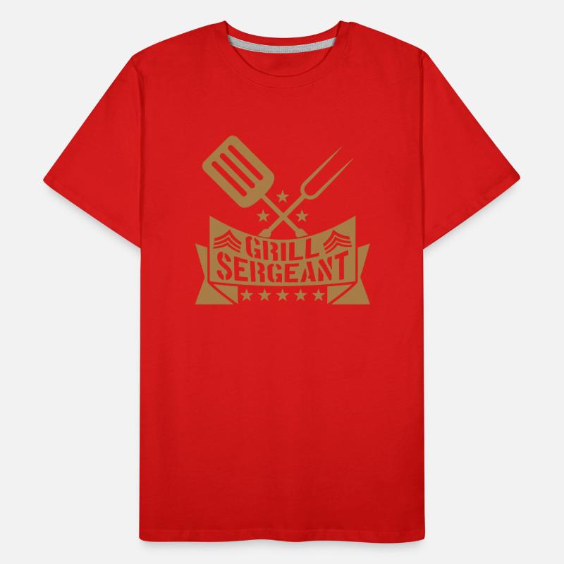 BBQ Grill Sergeant Grill Master Men's Premium Organic T-Shirt